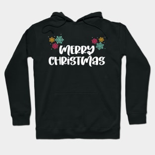 Merry Christmas Snowflakes Design Hoodie